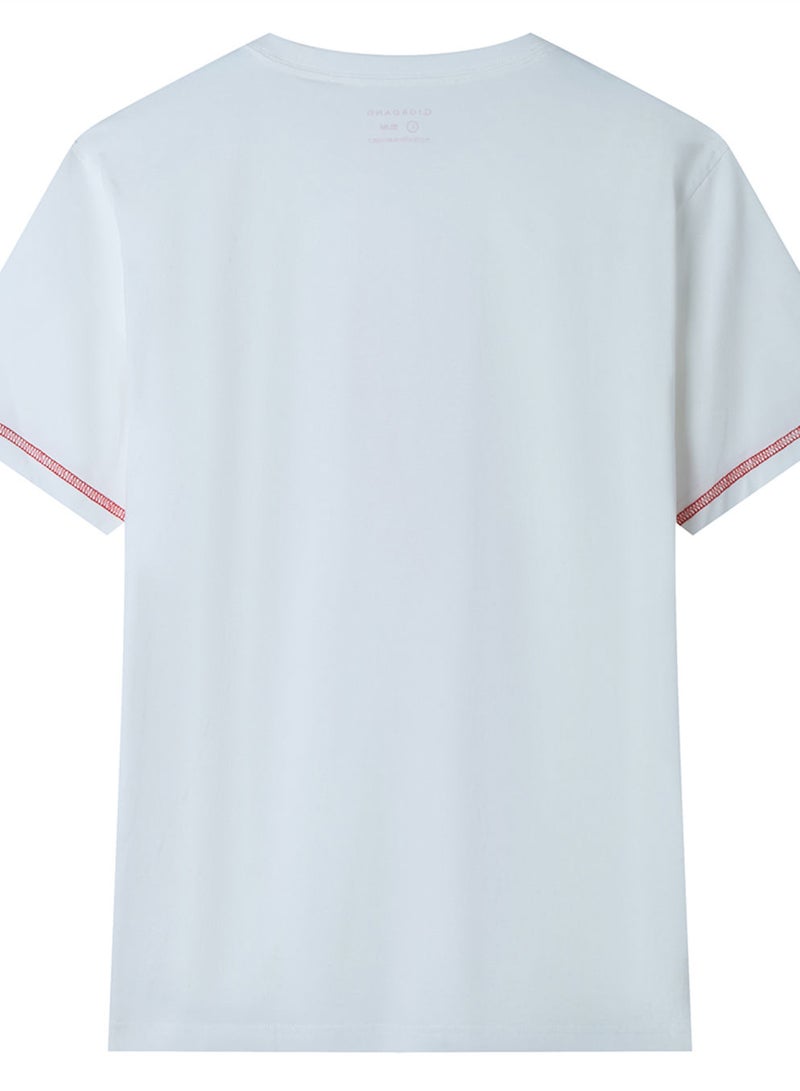 GIORDANO Men's Slim Cotton Crew Neck CNY Print Tee - Image 2